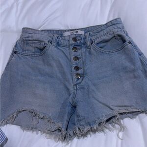 Joe's Jeans Light Blue Button-Fly Shorts